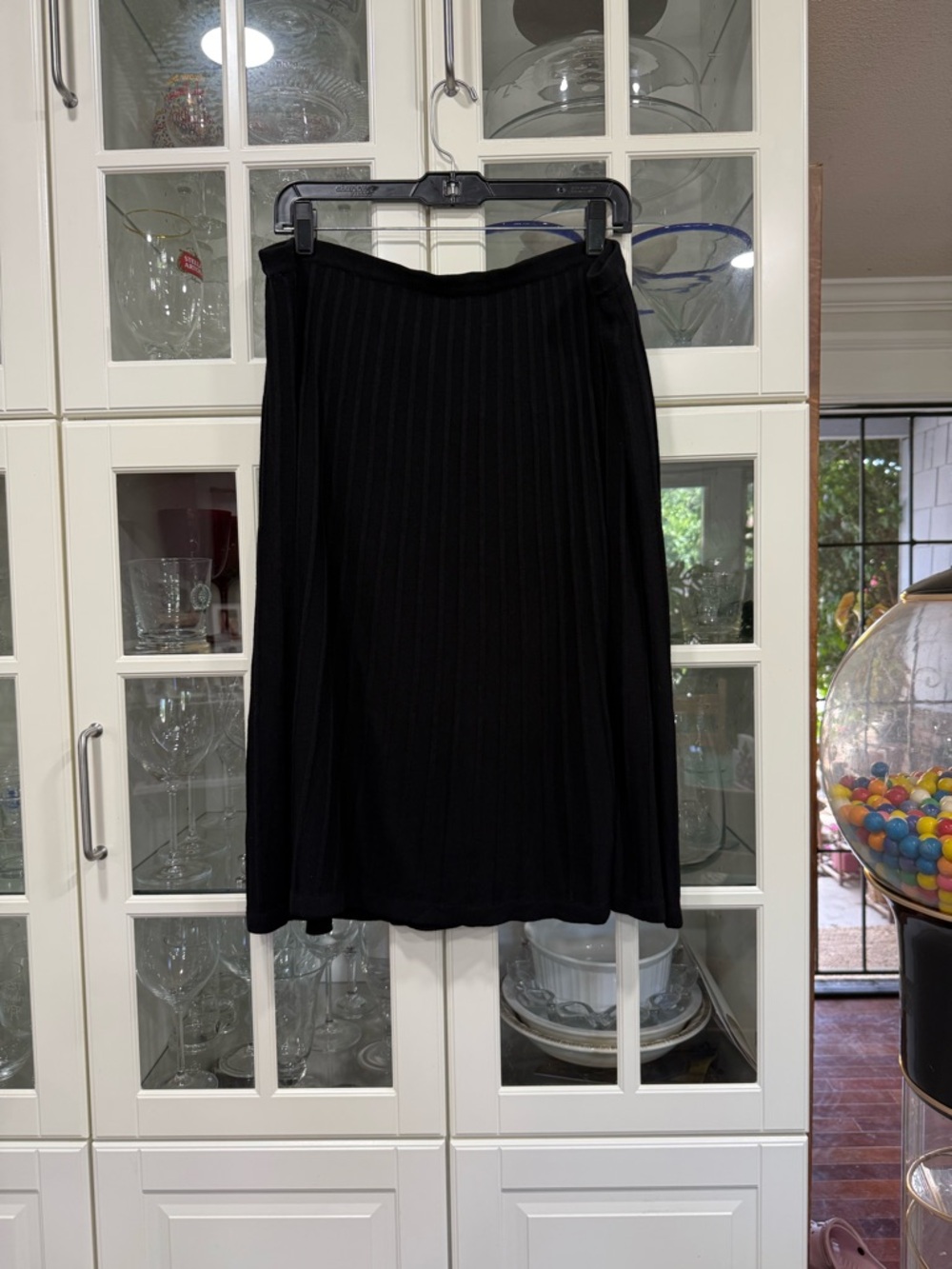 NWT Jones New York Black Midi Pleated Skirt